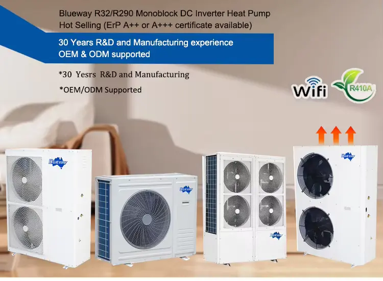 Best Sale Evi Heatpump R410a 9 5kw Air Source Evi Heat Pump Used For Hotel